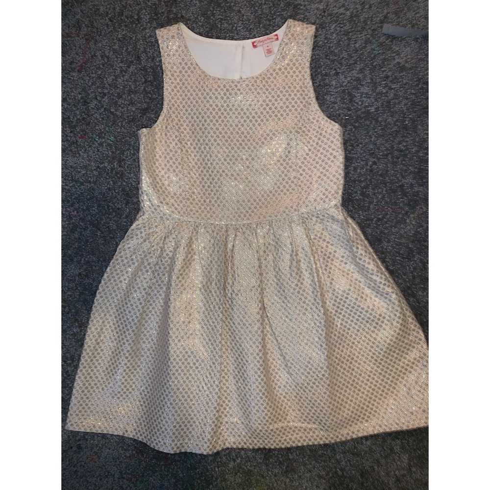 Tween Gold dot dress